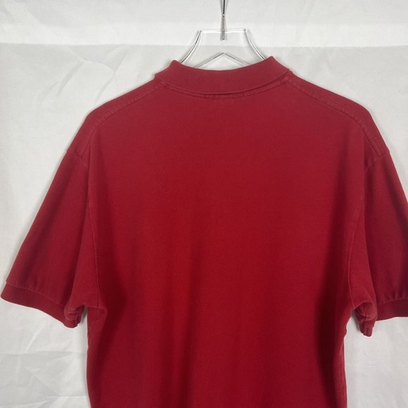 Ralph Lauren Polo Shirt Adult Large Red Cotton Golf Rugby Men L - Picture 9 of 11